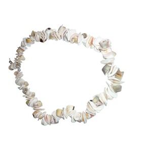 Seashell Necklace Beach Boho‎ Natural Shell Choker Swirls As Is Missing Clasp